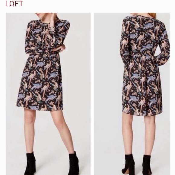LOFT Dresses & Skirts - Ann Taylor LOFT Snowbird Long Sleeve Dress